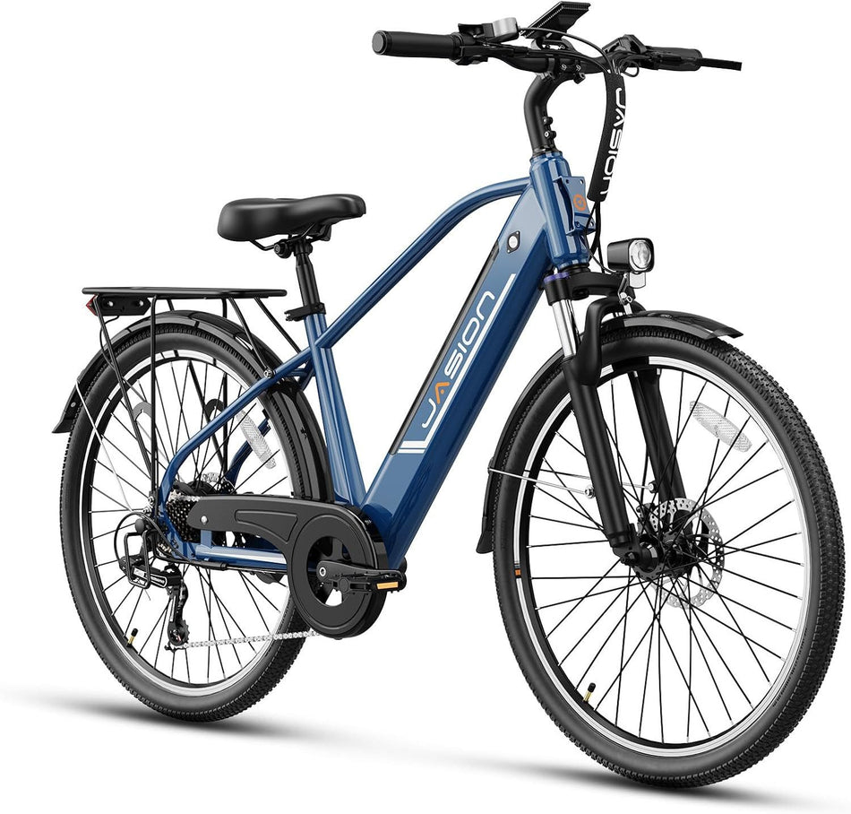 E-Bike Cityrad EB5 Roamer 26 Zoll Cityrad, Pedelec mit 48V 11Ah abnehmbarer Akku Shimano, Kettenschaltung, Heckmotor, 528 Wh, (Beleuchtungsset), Shimano 7 Gang Schaltwerk, LCD Display, perfekt für die Stadt