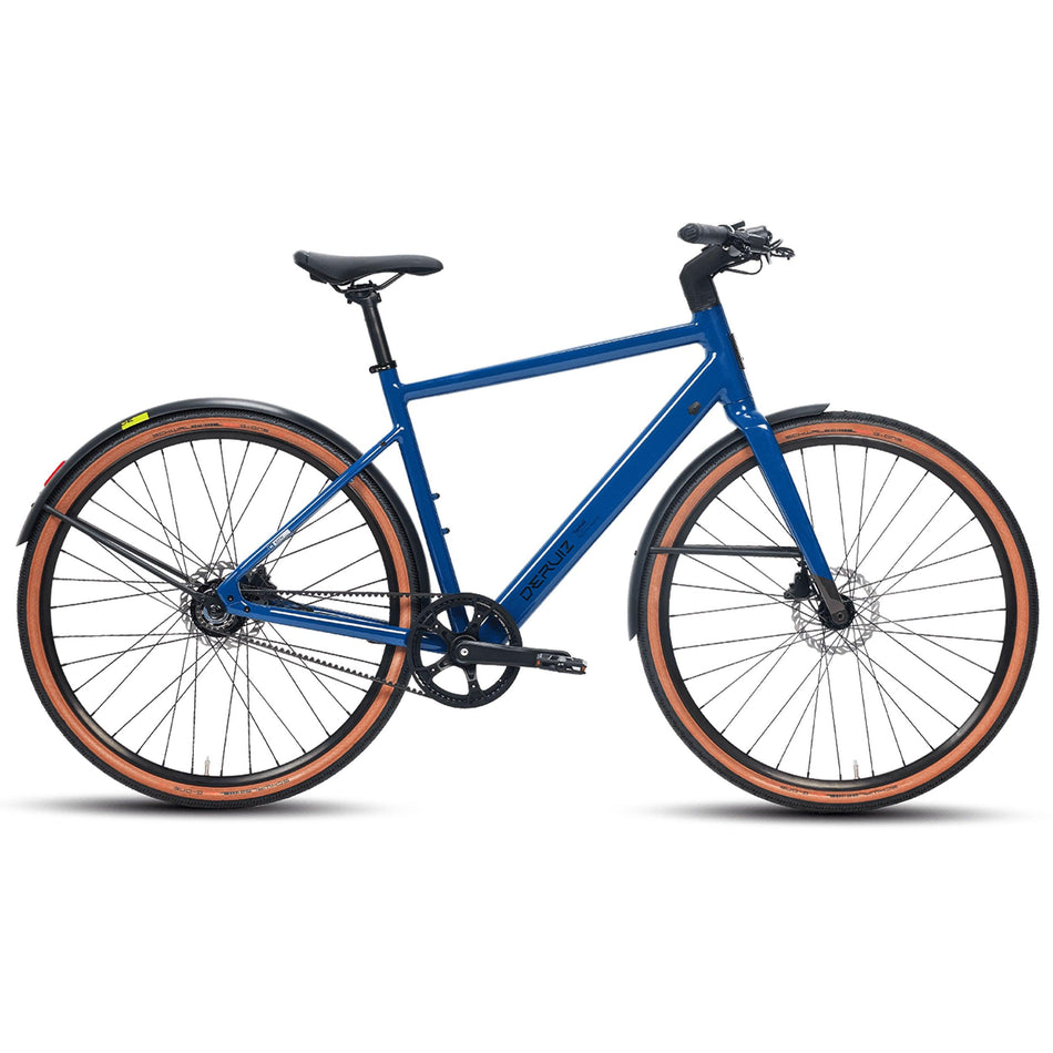 DERUIZ E-bike Turmali Diamant 52cm/58cm mit Bluetooth für Herren, 360Wh Citybike, 110km Reichweite, hydraulische Scheibenbremse, Diamant-Rahmen, blau - wheelyou24