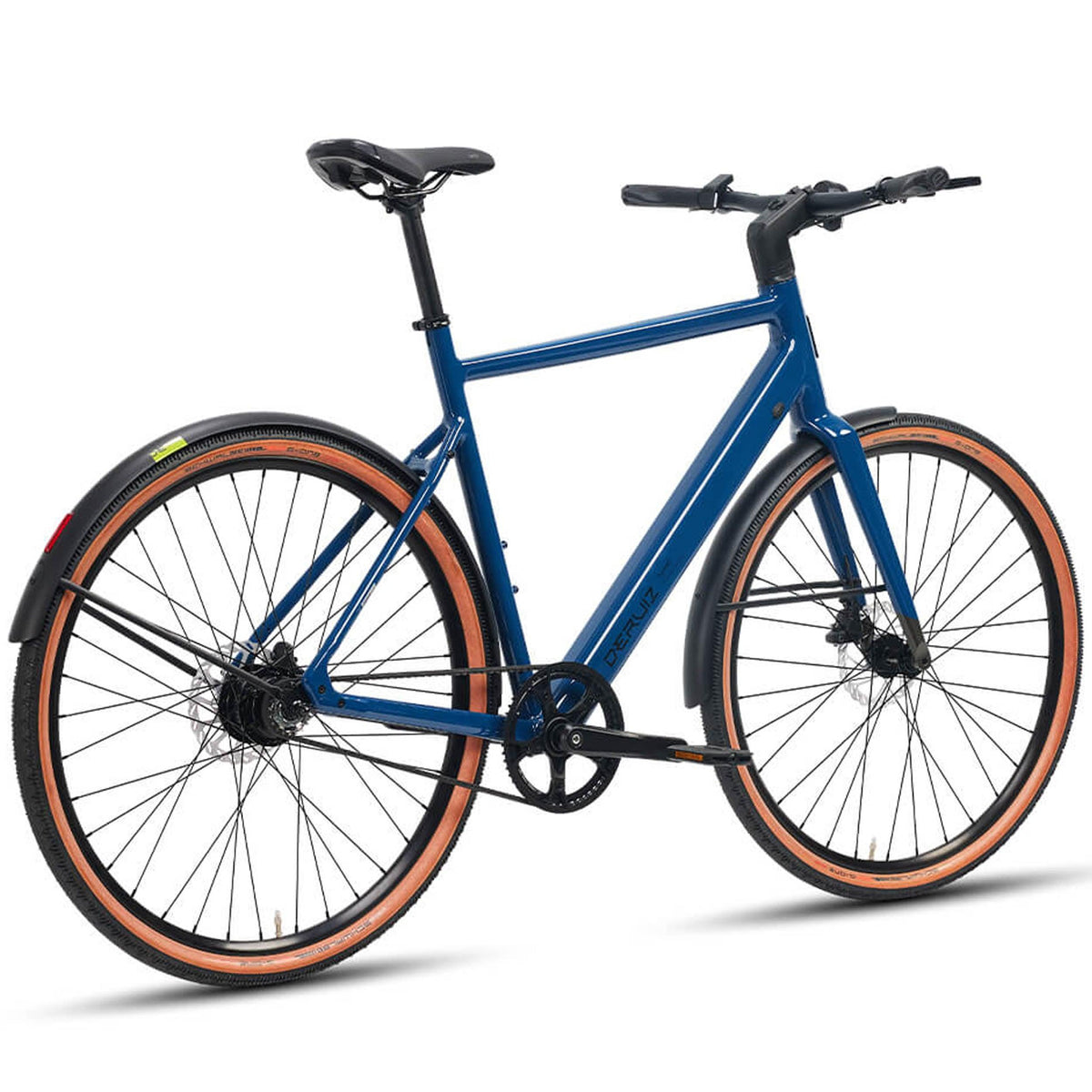 DERUIZ E-bike Turmali Diamant 52cm/58cm mit Bluetooth für Herren, 360Wh Citybike, 110km Reichweite, hydraulische Scheibenbremse, Diamant-Rahmen, blau - wheelyou24