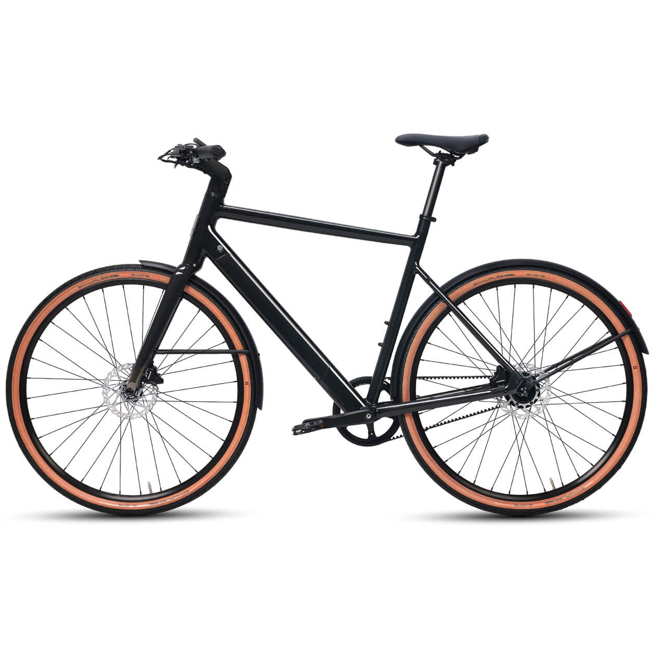 DERUIZ E-bike Turmali Diamant 52cm/58cm mit Bluetooth für Herren, 360Wh Citybike, 110km Reichweite, hydraulische Scheibenbremse, Diamant-Rahmen, schwarz - wheelyou24