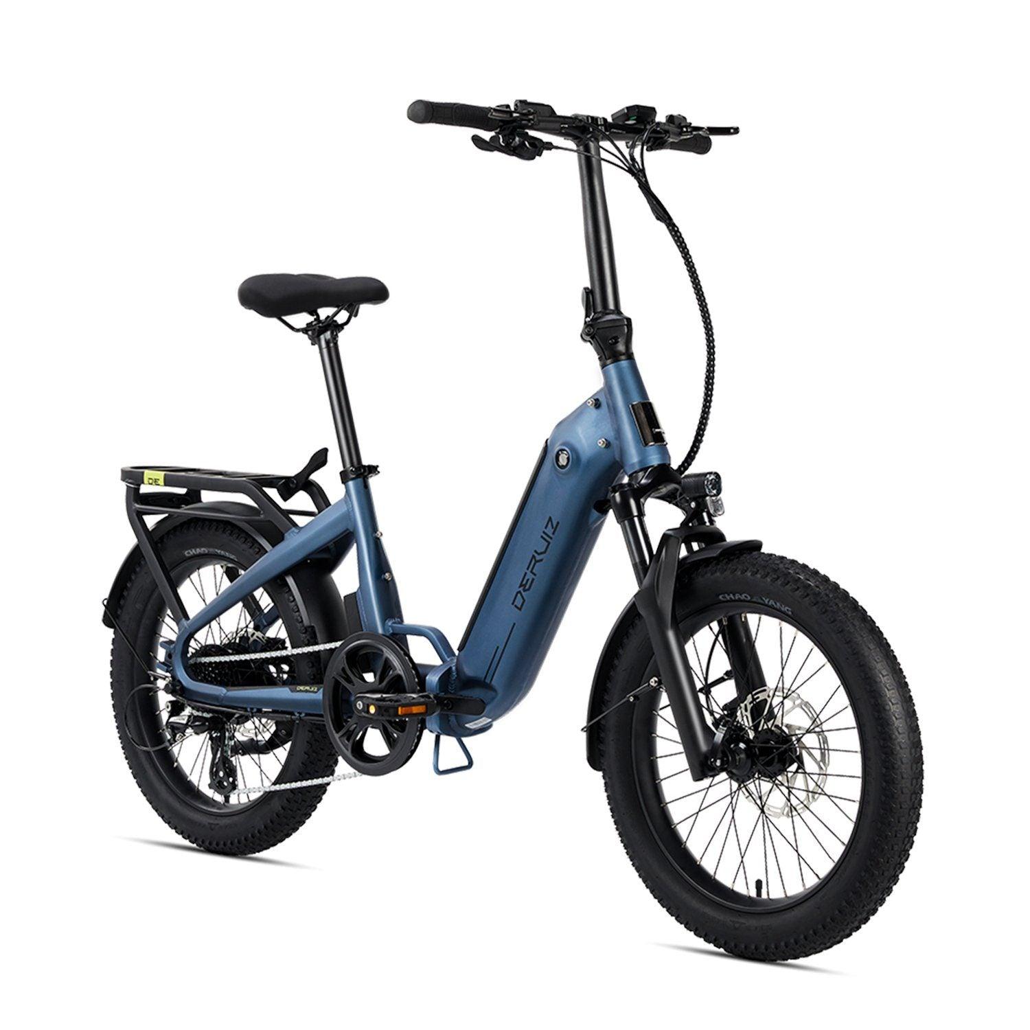 DERUIZ E-Bike Peridot 20 Zoll mit Bluetooth für Damen Herren, 500Wh Foldingbike, 8 Gang Shimano Schaltwerk, Tiefeinsteiger-Rahmen, klappbar, beige - wheelyou24