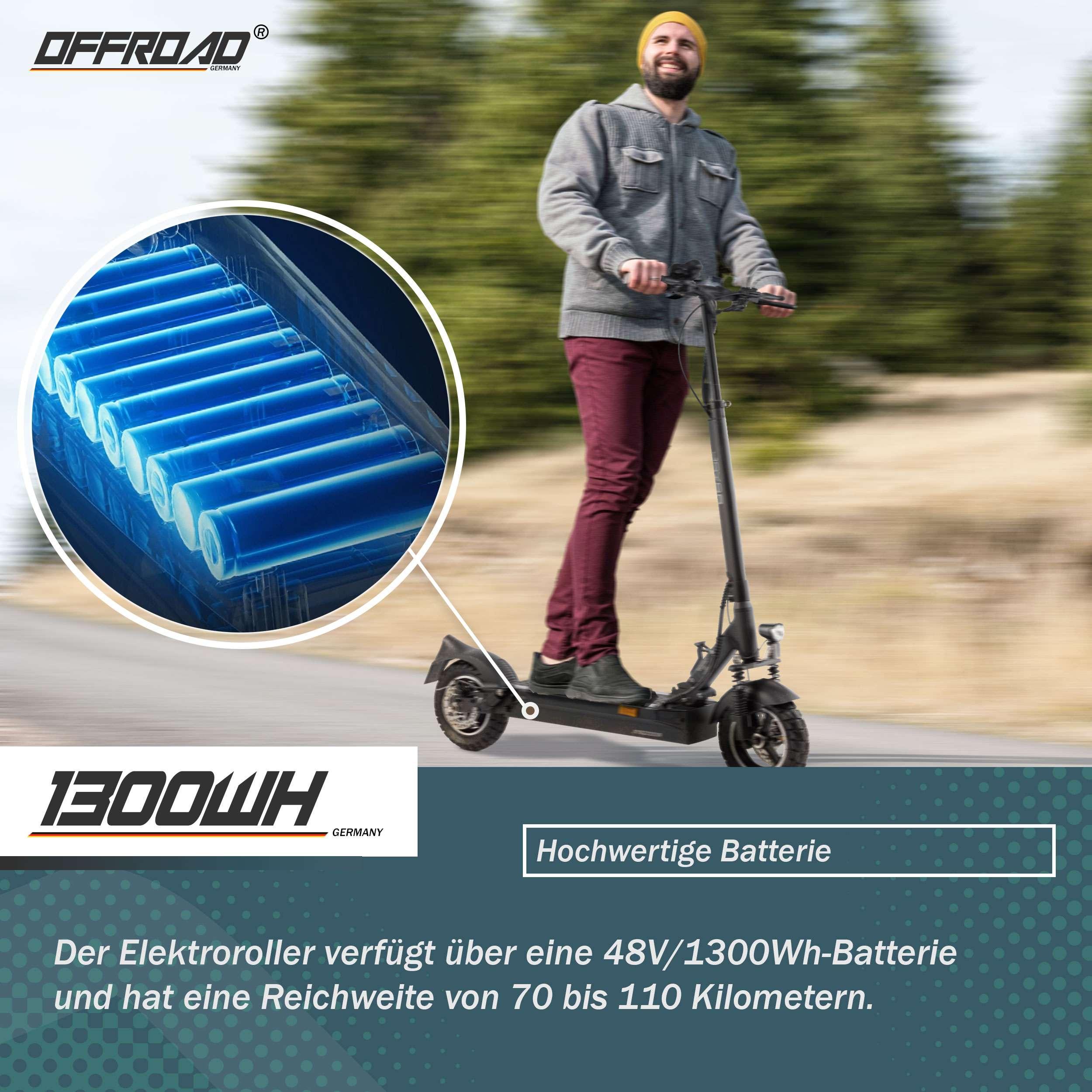 Joyor Offroad E-Scooter Y8-S, Gelände-Elektroroller, 500W Motor, 3-Gang-Einstellung, bis zu 60km Reichweite, schwarz - wheelyou24