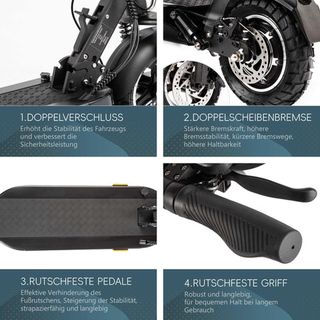 Joyor Offroad E-Scooter Y8-S, Gelände-Elektroroller, 500W Motor, 3-Gang-Einstellung, bis zu 60km Reichweite, schwarz - wheelyou24
