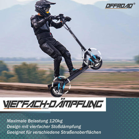 Joyor Offroad E-Scooter Y8-S, Gelände-Elektroroller, 500W Motor, 3-Gang-Einstellung, bis zu 60km Reichweite, schwarz - wheelyou24