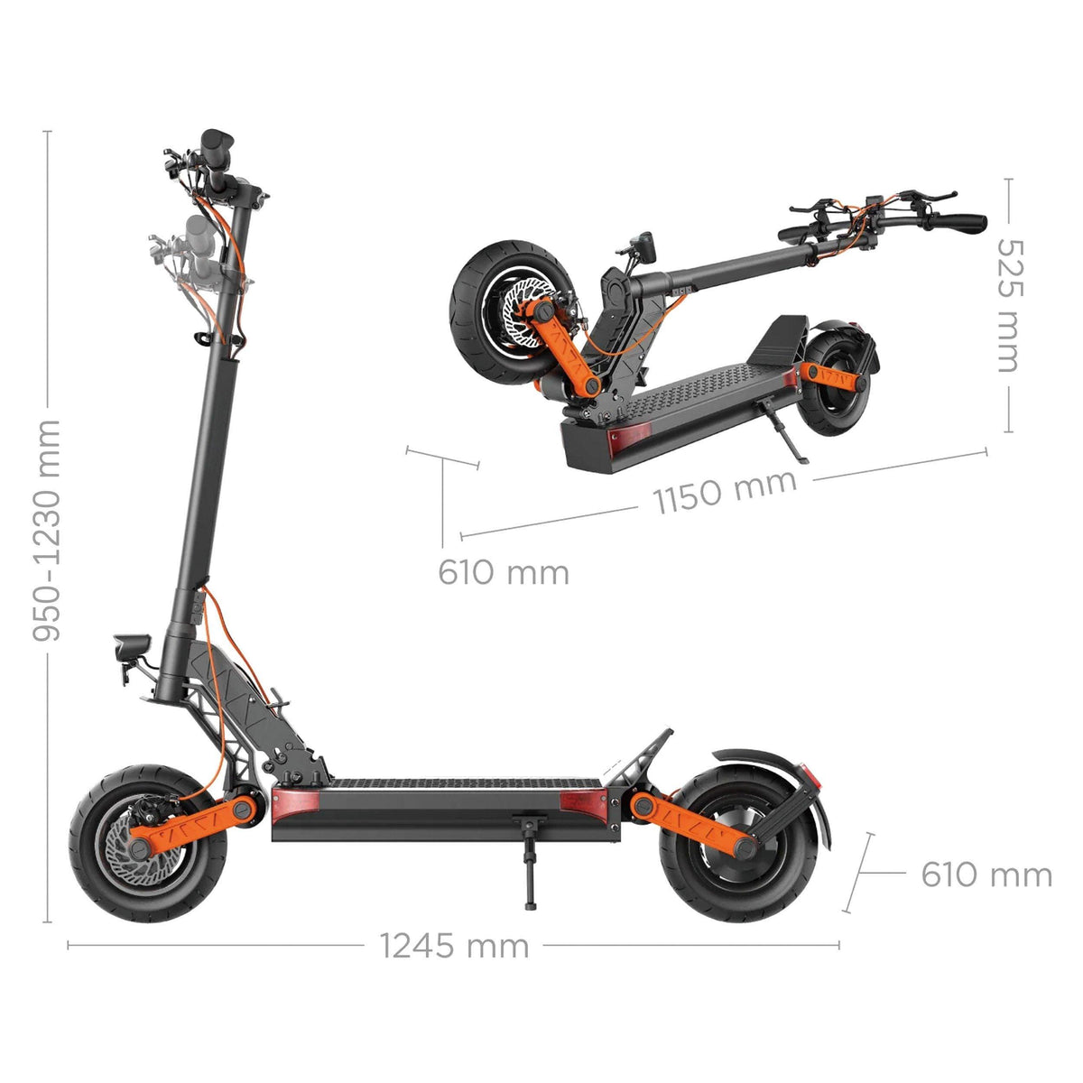 Joyor Offroad E-scooter S5, 500W Motor, 13Ah Akku, breite Geländereifen, bis zu 45km Reichweite, bernstein - wheelyou24