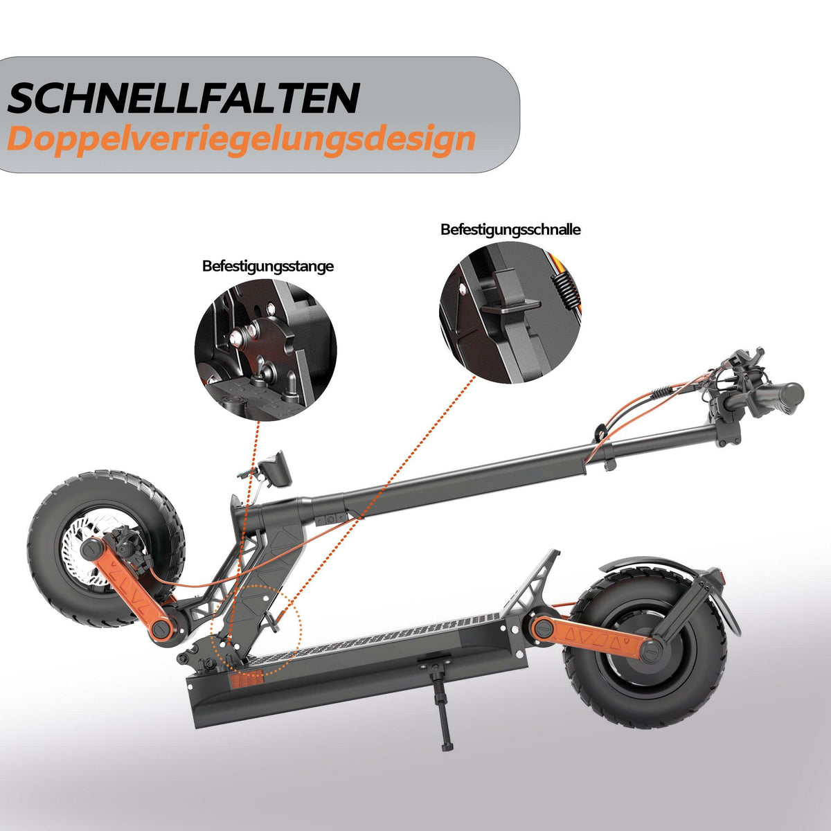 Joyor Offroad E-scooter S5, 500W Motor, 13Ah Akku, breite Geländereifen, bis zu 45km Reichweite, bernstein - wheelyou24