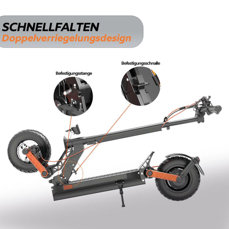 Joyor Offroad E-scooter S5, 500W Motor, 13Ah Akku, breite Geländereifen, bis zu 45km Reichweite, bernstein - wheelyou24