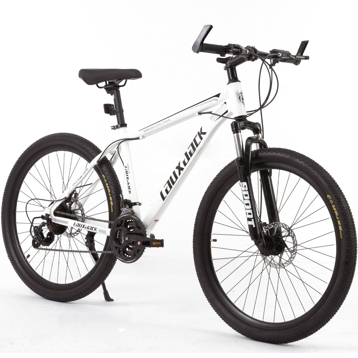 Lauxjack Fahrrad Mountainbike, 21 Gang, Diamant-Rahmen, Hardtail, Kettenschaltung, weiß - wheelyou24