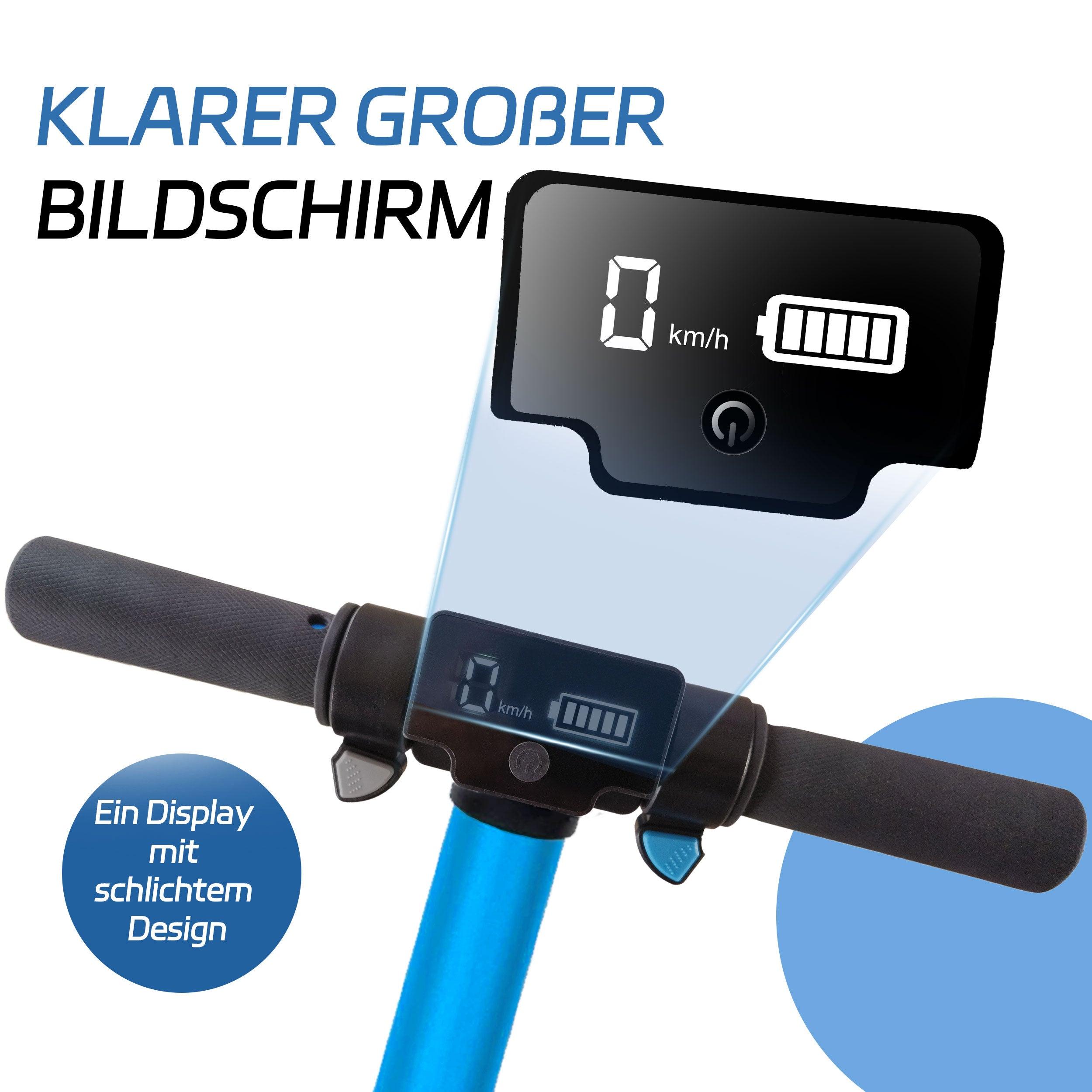 Vankel S32 Cityroller 6.5 Zoll faltbarer Elektroroller für 6-12 Jahren, 150W Motor, bis zu 8km Reichweite, leichter Elektroroller mit EBS, blau - wheelyou24