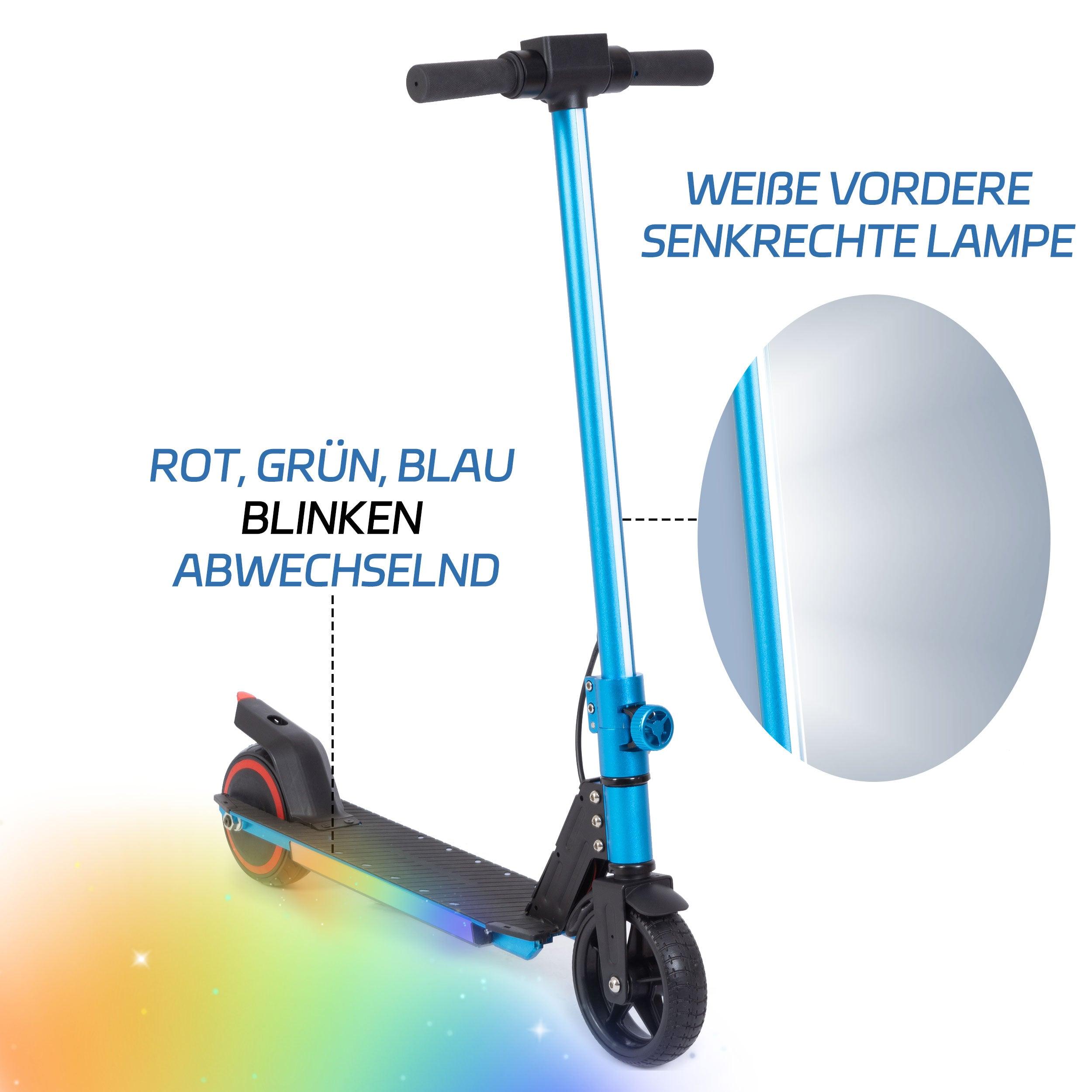 Vankel S32 Cityroller 6.5 Zoll faltbarer Elektroroller für 6-12 Jahren, 150W Motor, bis zu 8km Reichweite, leichter Elektroroller mit EBS, blau - wheelyou24