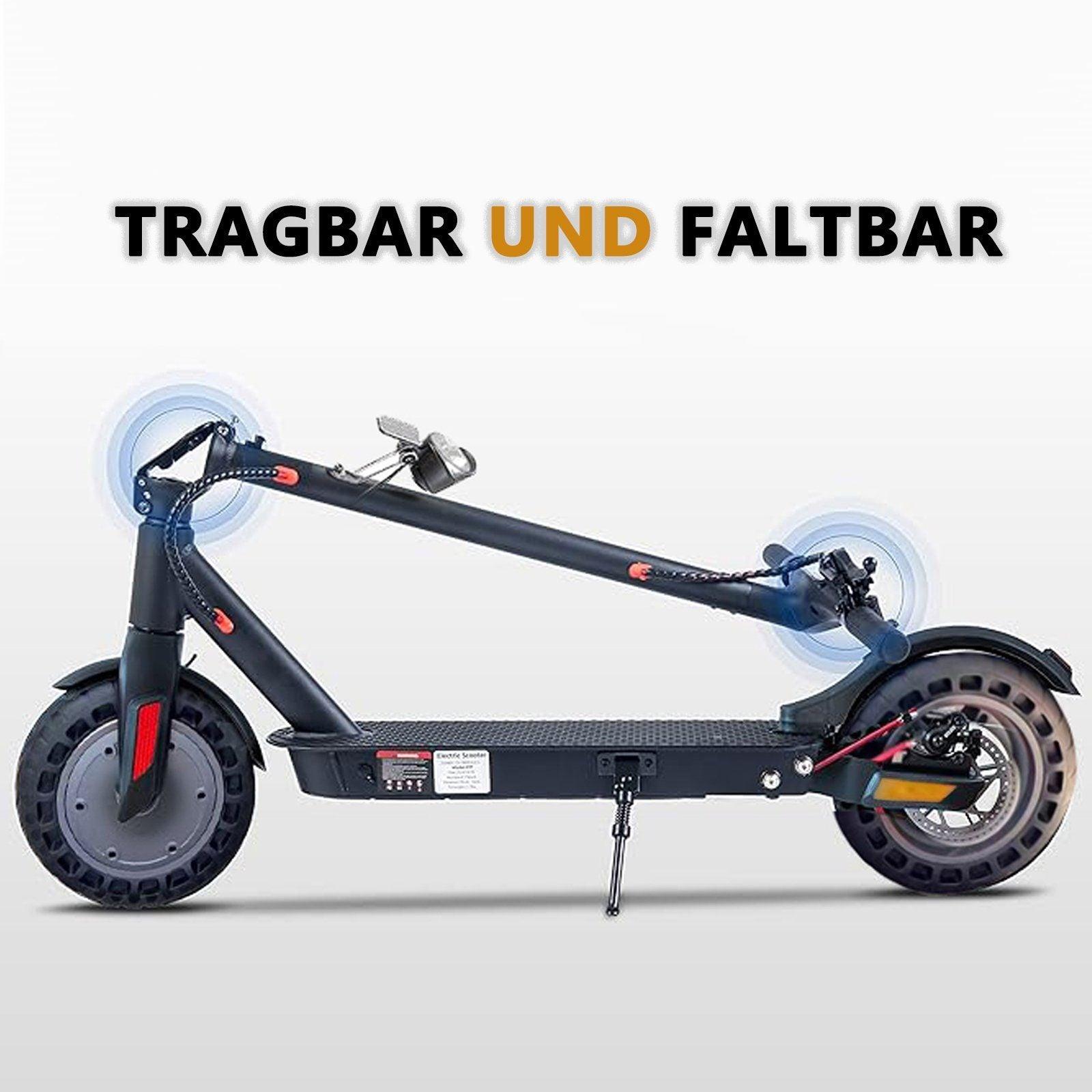 ZWHEEL E-Scooter E9T 10 Zoll Elektroroller 120kg Tragkraft, 20 km/h, 500W Motor, klappbar, schwarz - wheelyou24