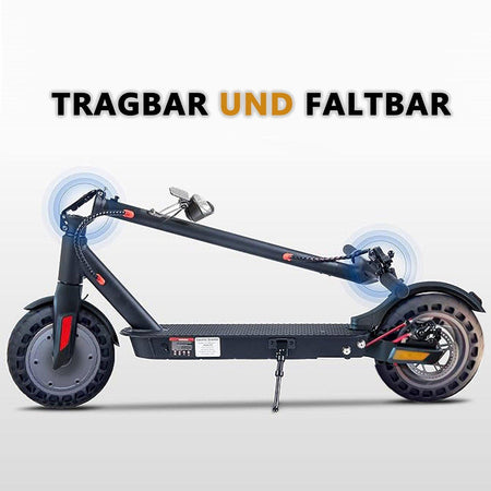 ZWHEEL E-Scooter E9T 10 Zoll Elektroroller 120kg Tragkraft, 20 km/h, 500W Motor, klappbar, schwarz - wheelyou24
