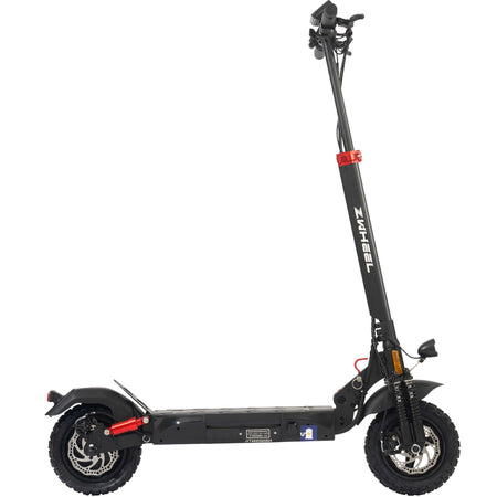 ZWHEEL Offroad E-Scooter T4 10 Zoll mit mit Straßenzulassung ABE, 500W Motor, Max 50 km Reichweite, klappbar, schwarz - wheelyou24