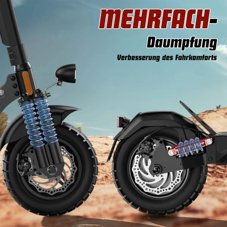 ZWHEEL Offroad E-Scooter T4 10 Zoll mit mit Straßenzulassung ABE, 500W Motor, Max 50 km Reichweite, klappbar, schwarz - wheelyou24