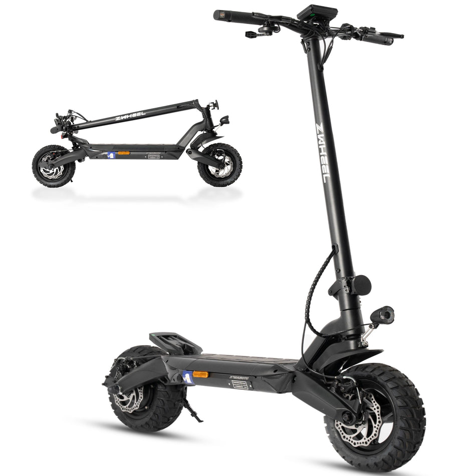 ZWHEEL T8 E-Scooter 10 zoll mit 48V 15Ah Akku, 60 km Reichweite, 500W Motor, StVZO-konform, klappbar